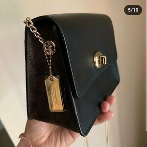 COACH Designer Signature Bowery Crossbody Turnlock Purse Handbag